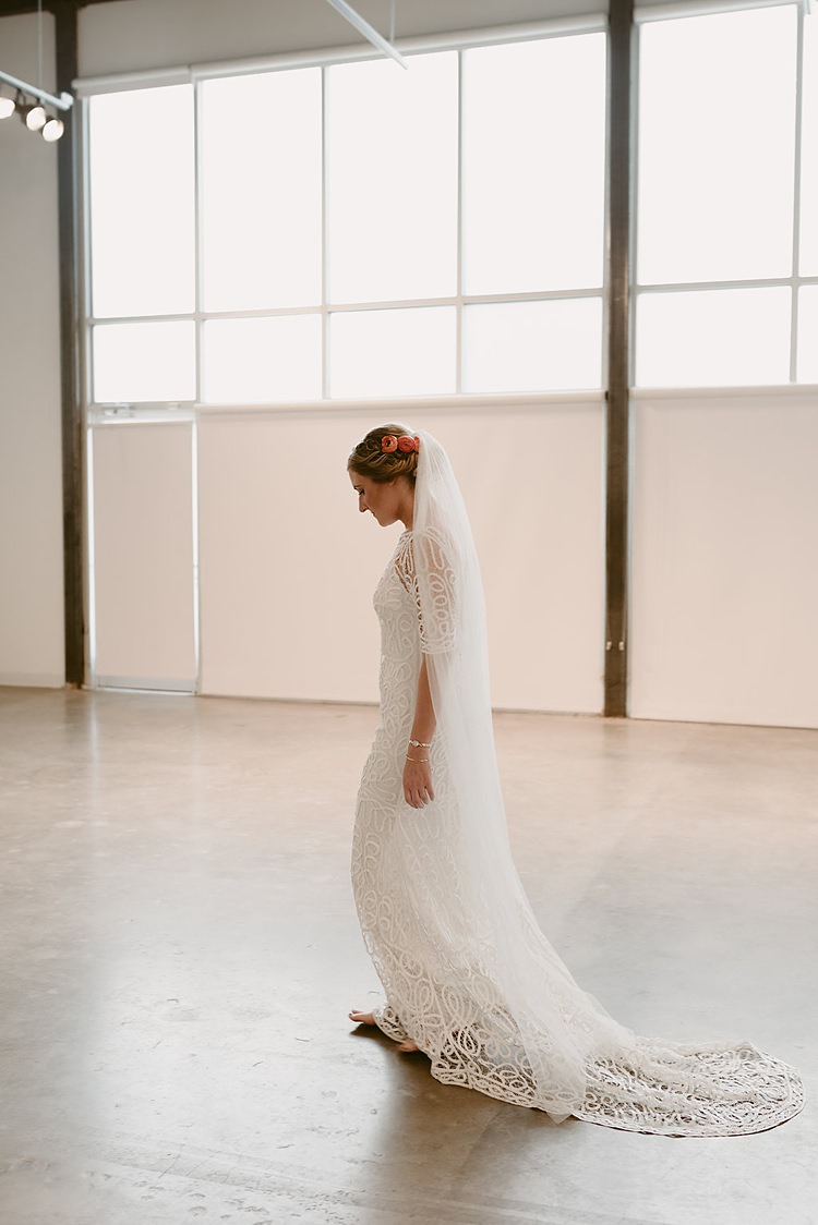 Rue De Seine Dress Gown Bride Bridal Style Tapework Hip Art Gallery Wedding Colorado http://www.lisarundallphotography.com/