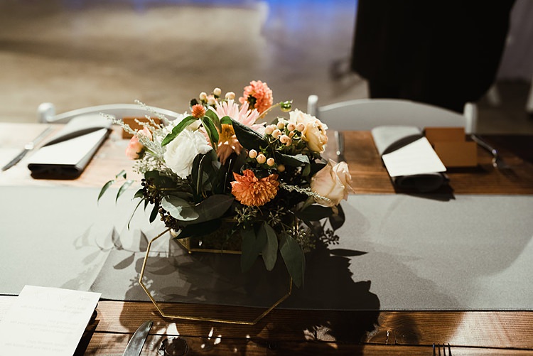 Dahlia Ranunculus Flowers Peach Cream Hip Art Gallery Wedding Colorado http://www.lisarundallphotography.com/