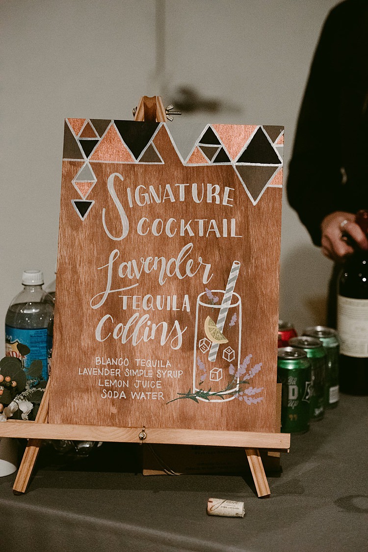 Geometric Wooden Painted Sign Calligraphy Hip Art Gallery Wedding Colorado http://www.lisarundallphotography.com/