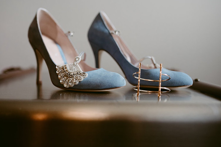 Blue Shoes Bride Bridal Vintage Embellished Hip Art Gallery Wedding Colorado http://www.lisarundallphotography.com/