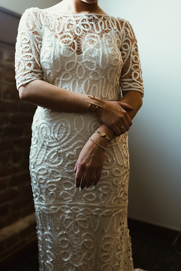 Rue De Seine Dress Gown Bride Bridal Style Tapework Hip Art Gallery Wedding Colorado http://www.lisarundallphotography.com/