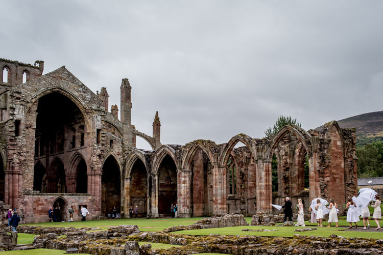 Melrose Abbey Ceremony Hippy Festival Travel Wedding http://www.mattbadenoch.com/
