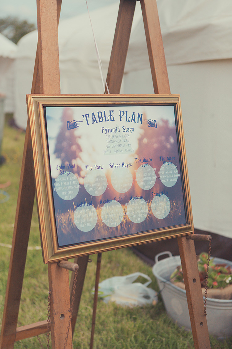 Festival Frame Seating Plan Table Chart Whimsical Countryside Yurt Wedding http://jamesgreenphotographer.co.uk/