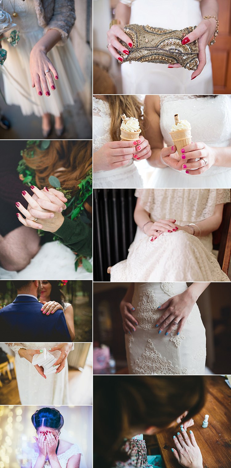 Wedding Bridal Bride Nails Red Bold Bright Colours Art Ideas