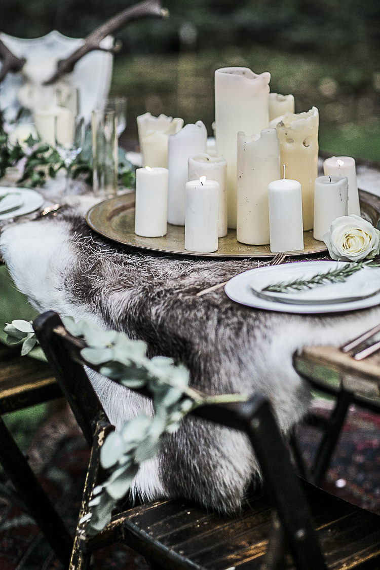 Candles Lighting Bohemian Macramé Woodland Wedding Ideas https://samieleephotography.com/