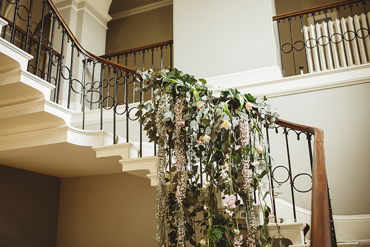 Stair Case Flowers Decor Dutch Masters Wedding Inspiration https://www.kindredphotography.co.uk/