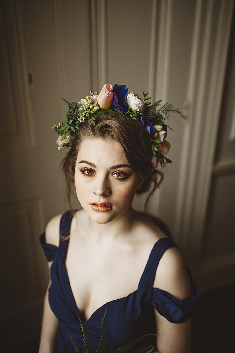 Flower Crown Bride Bridal Dutch Masters Wedding Inspiration https://www.kindredphotography.co.uk/