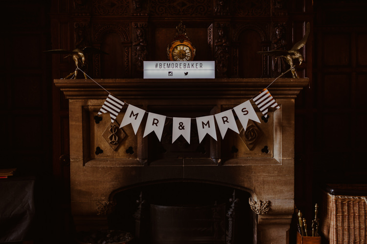 Lightbox Instagram Hashtag Sign Mr & Mrs Bunting 1920s Speakeasy Country House Glamour Wedding https://www.bearscollective.com/