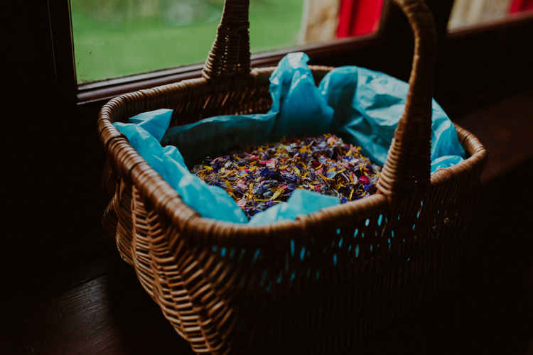 Real Petal Dried Flowers Confetti Basket 1920s Speakeasy Country House Glamour Wedding https://www.bearscollective.com/