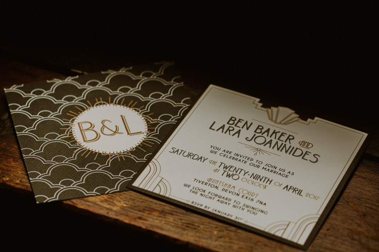 Invitation Vintage Art Deco 1920s Speakeasy Country House Glamour Wedding https://www.bearscollective.com/