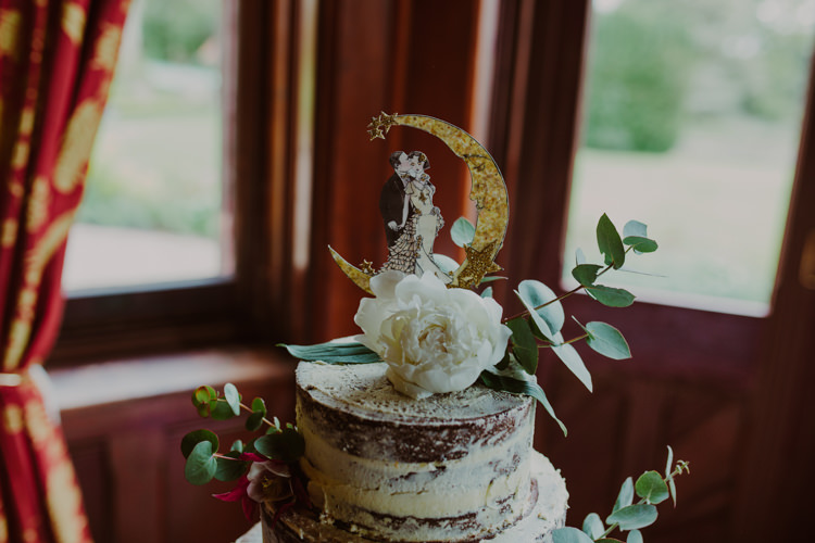 Naked Cake Topper Paper Moon Peony 1920s Speakeasy Country House Glamour Wedding https://www.bearscollective.com/