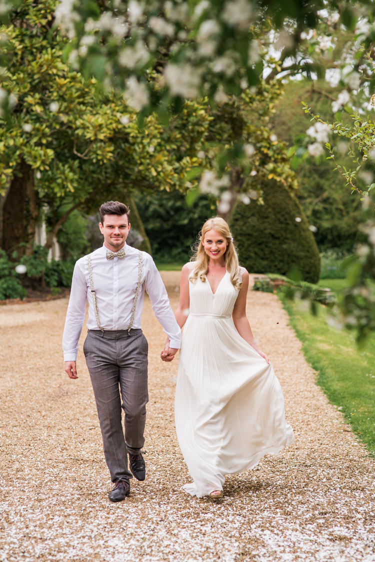 Dress Gown Bride Bridal Silk Catherine Deane First Look Wedding Ideas Country Estate Garden http://annamorganphotography.co.uk/