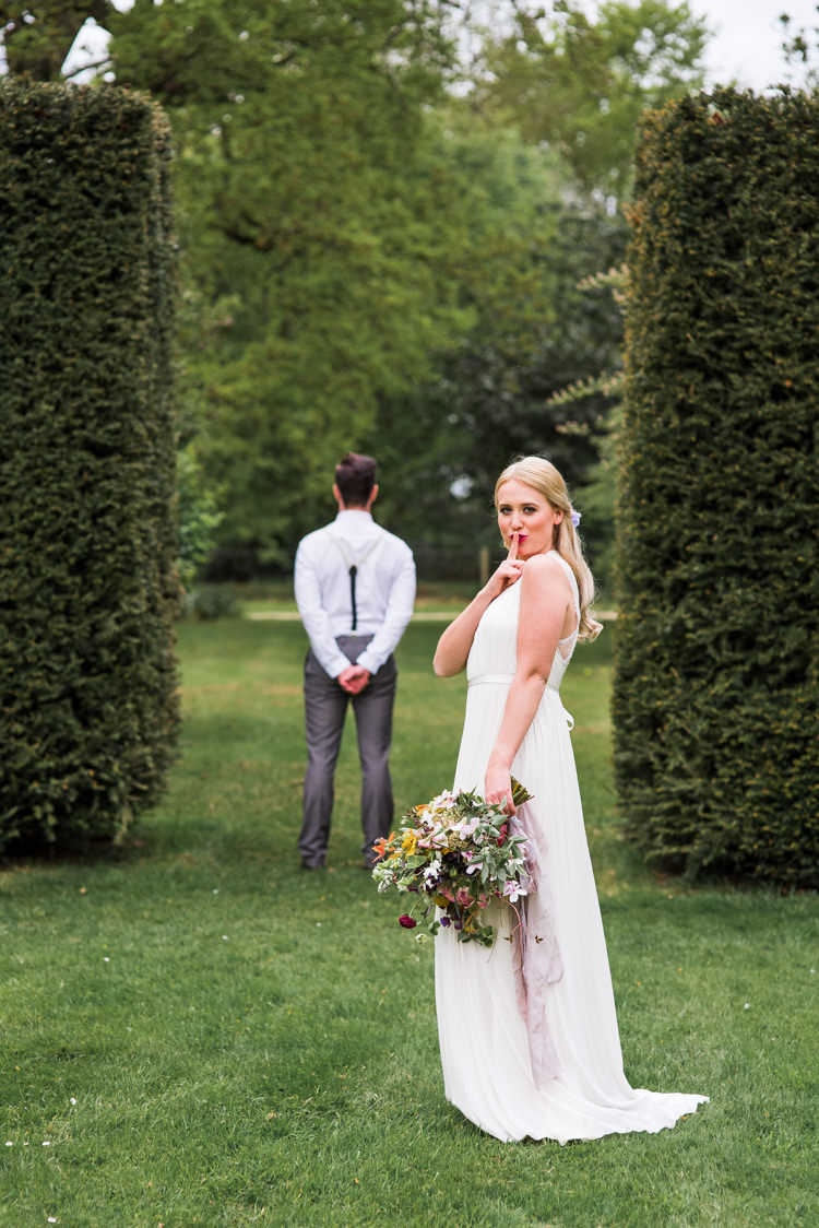 First Look Wedding Ideas Country Estate Garden http://annamorganphotography.co.uk/
