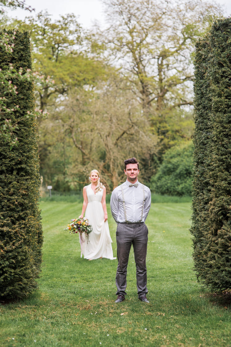 Print Bow Tie Braces Groom Style Outfit Attire First Look Wedding Ideas Country Estate Garden http://annamorganphotography.co.uk/