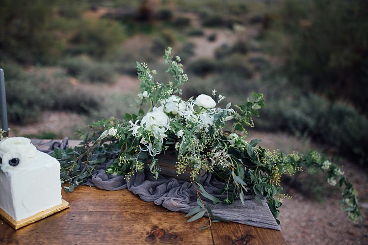 Table Decor Floral Romantic Desert Elopement Ideas http://beginningandendphoto.com/