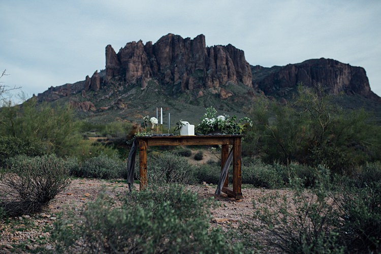 Table Candles Romantic Desert Elopement Ideas http://beginningandendphoto.com/