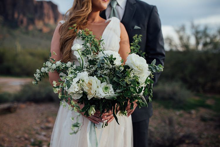 Bride Groom Bouquet Romantic Desert Elopement Ideas http://beginningandendphoto.com/