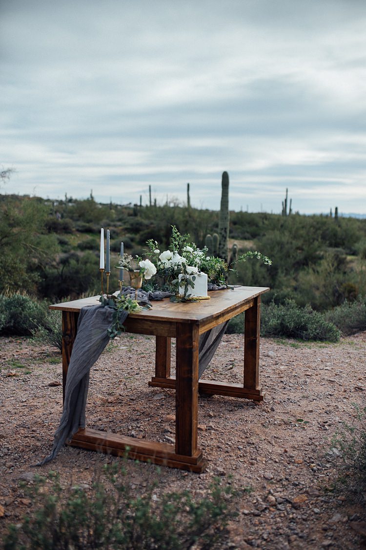 Centrepiece Table Decor Candles Romantic Desert Elopement Ideas http://beginningandendphoto.com/