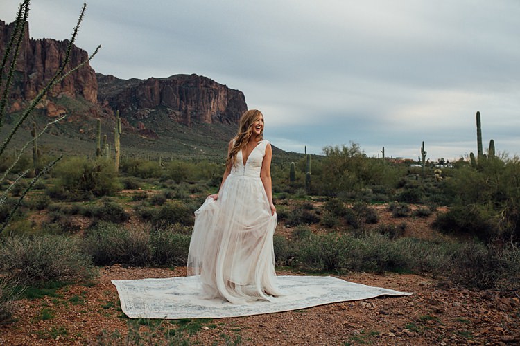 Bride Rug Romantic Desert Elopement Ideas http://beginningandendphoto.com/