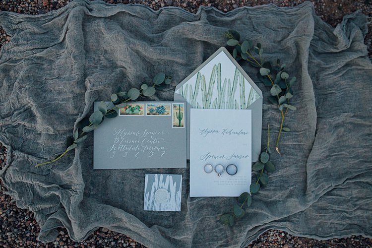 Stationery Romantic Desert Elopement Ideas http://beginningandendphoto.com/