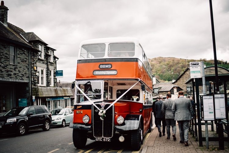 Vintage Bus Transport Delightfully Stylish Spring Wedding in the Lake District http://jamiedunnphotography.com/