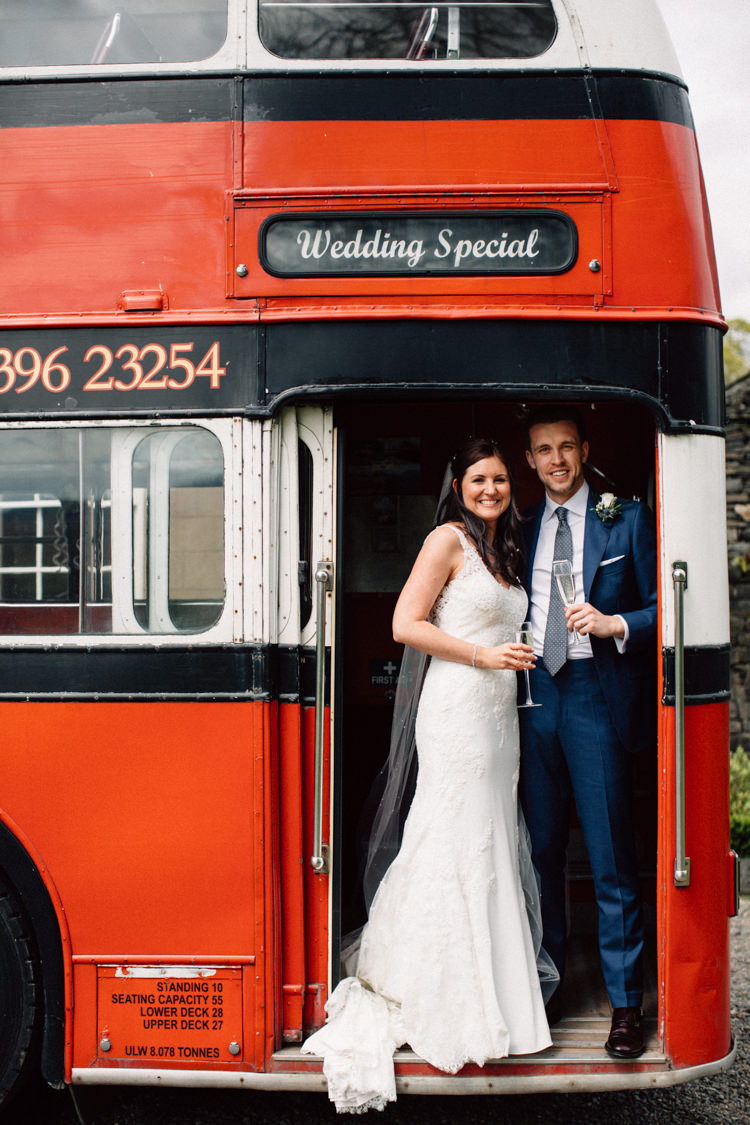 Vintage Bus Transport Delightfully Stylish Spring Wedding in the Lake District http://jamiedunnphotography.com/