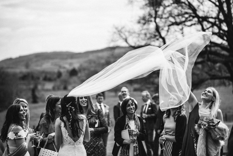 Veil Bride Bridal Delightfully Stylish Spring Wedding in the Lake District http://jamiedunnphotography.com/