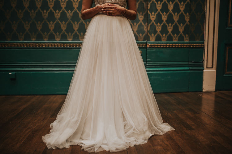 Tulle Skirt Dress Gown Bride Bridal Modern Jewel Tone Asian Fusion Wedding Ideas http://liannegrayphotography.com/