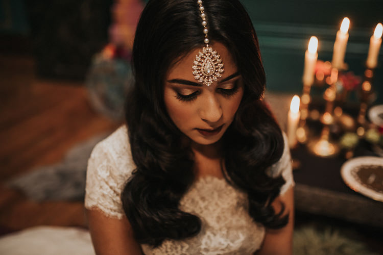 Tikka Headpiece Accesory Bride Bridal Modern Jewel Tone Asian Fusion Wedding Ideas http://liannegrayphotography.com/