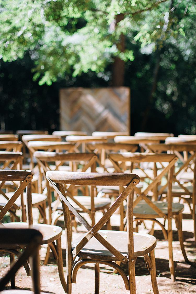Buttonhole Groom Ceremony Chairs Bohemian Outdoor Greenery Wedding Georgia http://www.sowingclover.com/