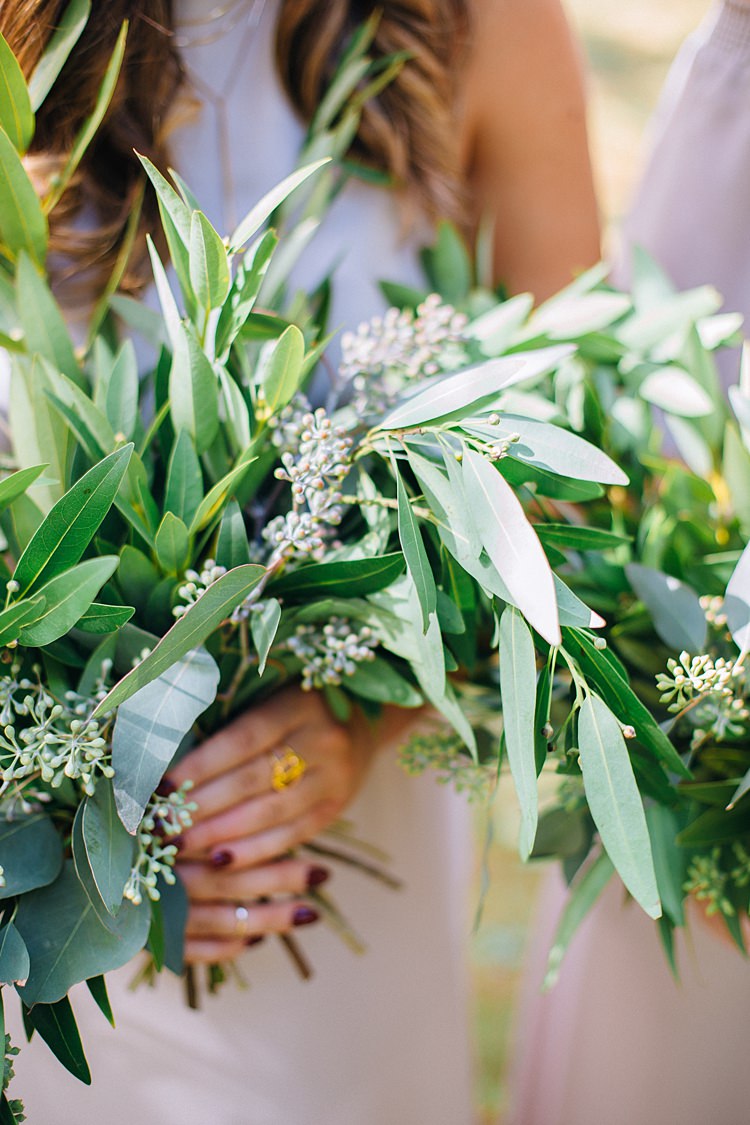 Bouquet Bohemian Outdoor Greenery Wedding Georgia http://www.sowingclover.com/