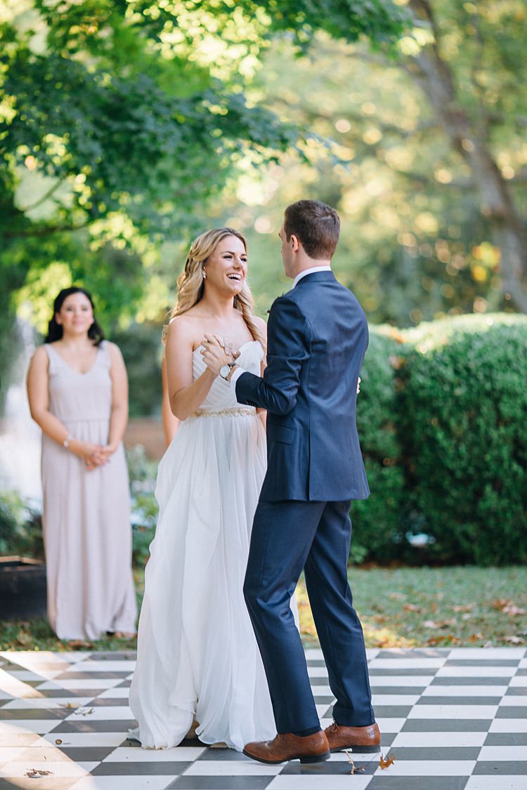 First Dance Bohemian Outdoor Greenery Wedding Georgia http://www.sowingclover.com/