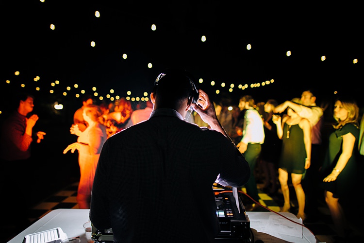 DJ Party Dancing Festoon Lighting Bohemian Outdoor Greenery Wedding Georgia http://www.sowingclover.com/