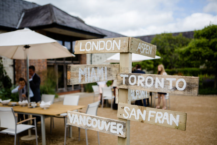 Wood Sign Signpost Destination DIY Handmade Pretty Relaxed Lavender Country Wedding http://www.lydiastampsphotography.com/
