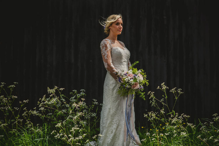 Ellis Bridal Long Lace Sleeves Dress Bride Bridal Gown Garden of Hygge Wedding Ideas http://www.sophieduckworthphotography.com/