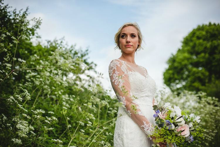 Ellis Bridal Long Lace Sleeves Dress Bride Bridal Gown Garden of Hygge Wedding Ideas http://www.sophieduckworthphotography.com/