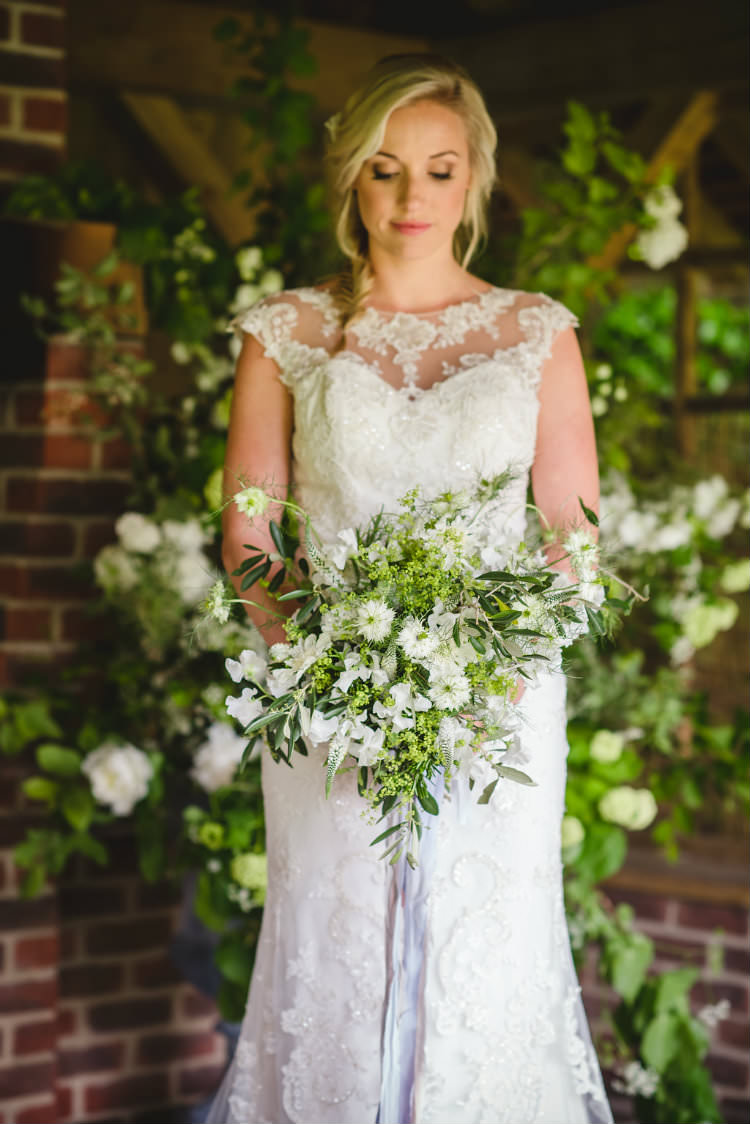 Greenery Bouquet Foliage Flowers Bride Bridal Ribbons Garden of Hygge Wedding Ideas http://www.sophieduckworthphotography.com/