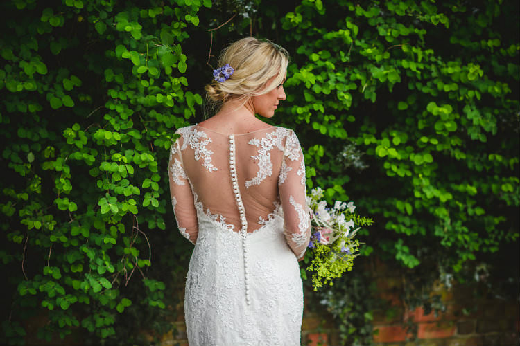 Ellis Bridal Long Lace Sleeves Dress Bride Bridal Gown Illusion Back Buttons Garden of Hygge Wedding Ideas http://www.sophieduckworthphotography.com/