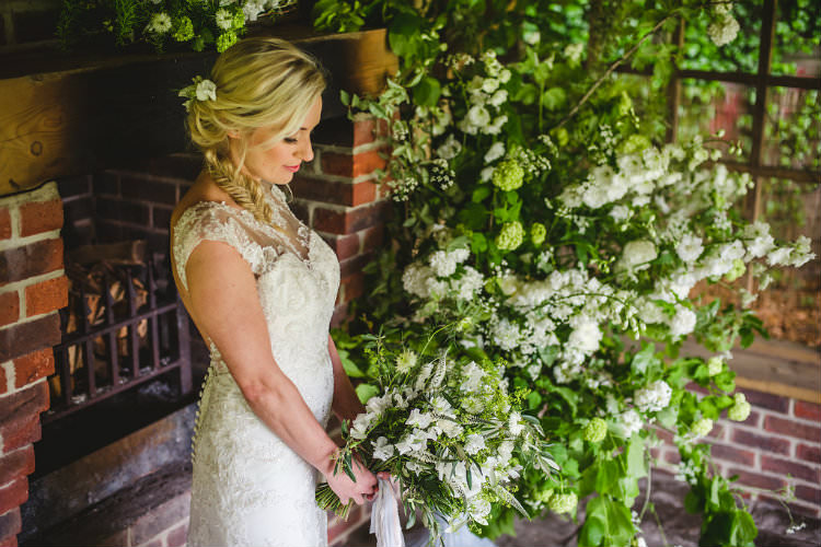 Greenery Bouquet Foliage Flowers Bride Bridal Ribbons Garden of Hygge Wedding Ideas http://www.sophieduckworthphotography.com/