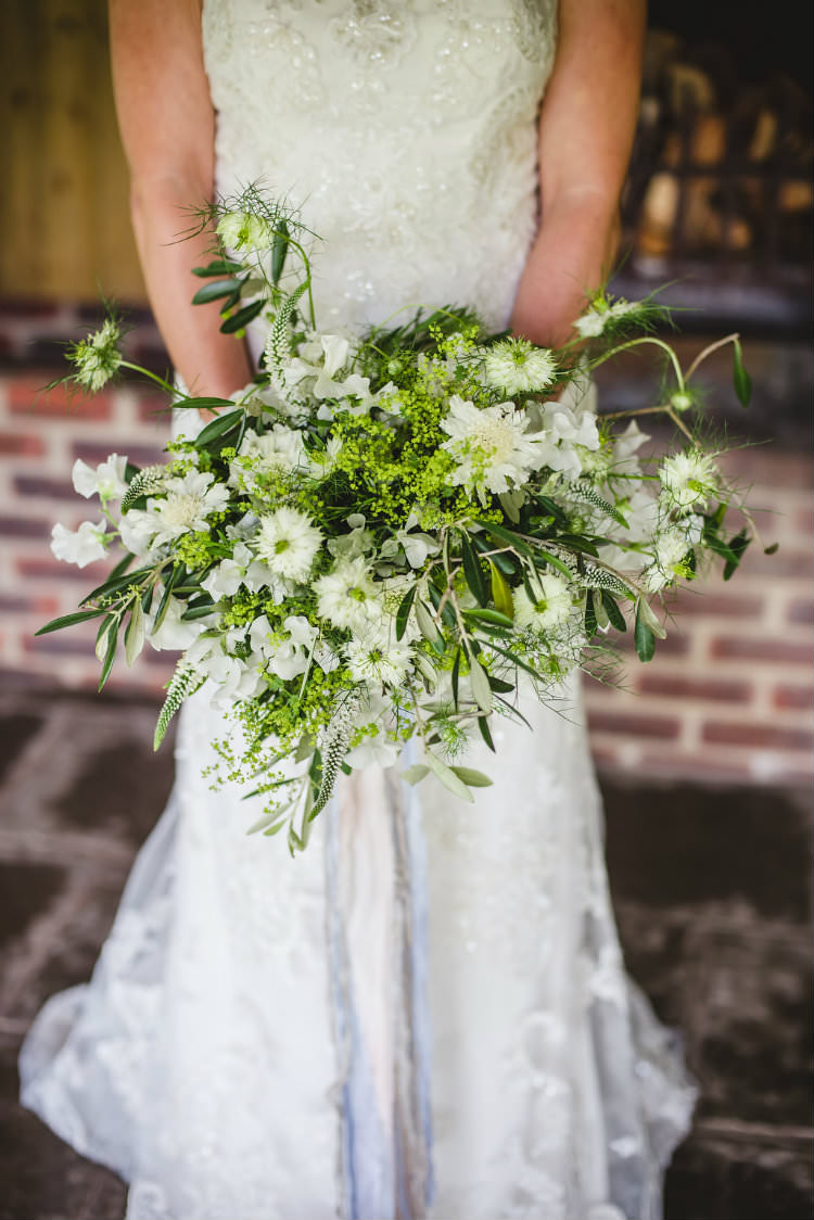 Greenery Bouquet Foliage Flowers Bride Bridal Ribbons Garden of Hygge Wedding Ideas http://www.sophieduckworthphotography.com/