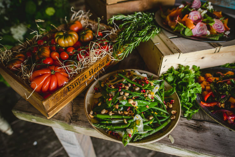 Food Catering Table Decor Meal Buffet Garden of Hygge Wedding Ideas http://www.sophieduckworthphotography.com/