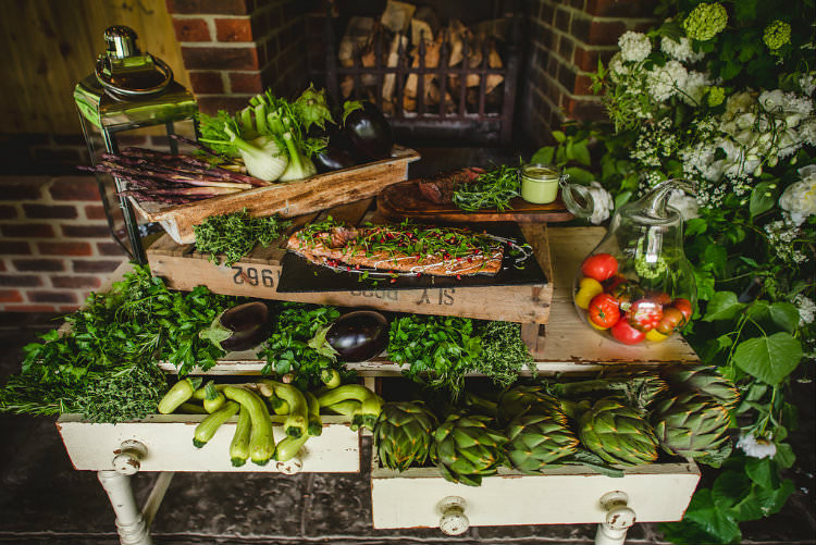 Food Catering Table Decor Meal Buffet Garden of Hygge Wedding Ideas http://www.sophieduckworthphotography.com/