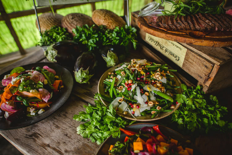 Food Catering Table Decor Meal Buffet Garden of Hygge Wedding Ideas http://www.sophieduckworthphotography.com/
