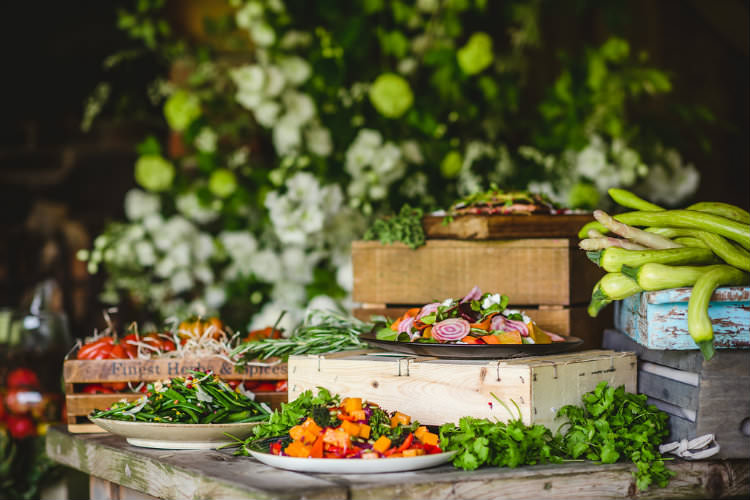 Food Catering Table Decor Meal Buffet Garden of Hygge Wedding Ideas http://www.sophieduckworthphotography.com/