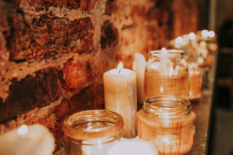 Ceremony Candles Rustic Charm Contemporary Pastel Barn Wedding http://www.bloomweddings.co.uk/