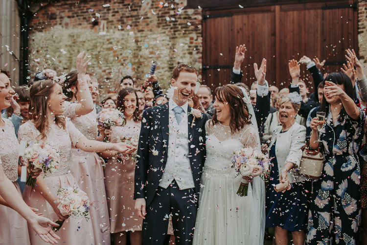 Confetti Throw Rustic Charm Contemporary Pastel Barn Wedding http://www.bloomweddings.co.uk/