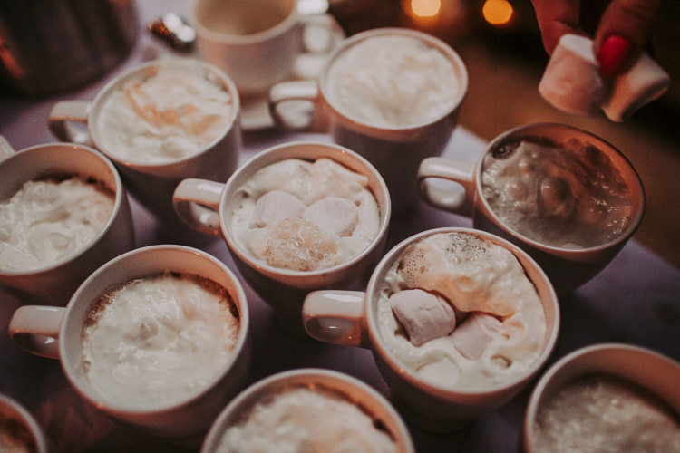 Hot Chocolate Drinks Rustic Charm Contemporary Pastel Barn Wedding http://www.bloomweddings.co.uk/