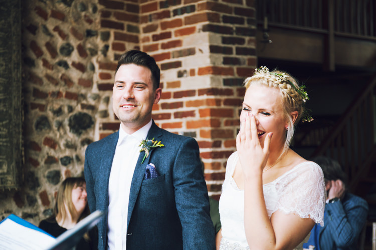 Bride Bridal Grace Loves Lace Gown Dress Flower Crown Ben Sherman Groom Relaxed Bohemian Spring Barn Wedding http://emilytylerphotography.com/