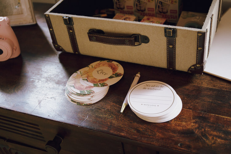 Guest Book Advice Suitcase Cards Relaxed Bohemian Spring Barn Wedding http://emilytylerphotography.com/