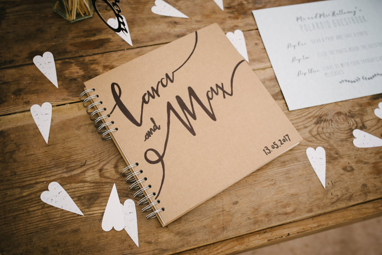 Guest Book Calligraphy Rustic DIY Wedding at Home in the Peak District http://www.peakography.co.uk/